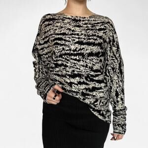 Express abstract knit sweater